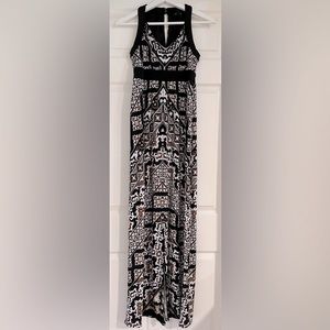 White House Black Market women’s halter v-neck maxi dress, XS. EUC.